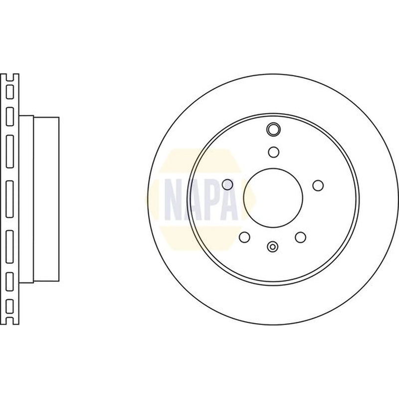 NAPA 2 x Vented Rear Brake Discs NBD5449-x2