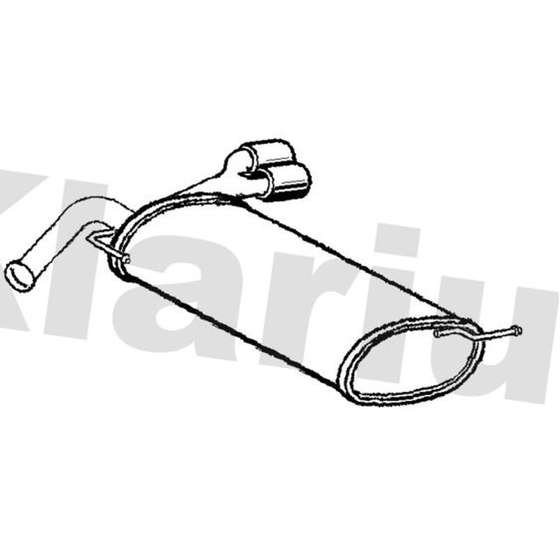 Klarius Box With Tail Pipe Rear fits Kia Picanto II 2011-2017 1.0