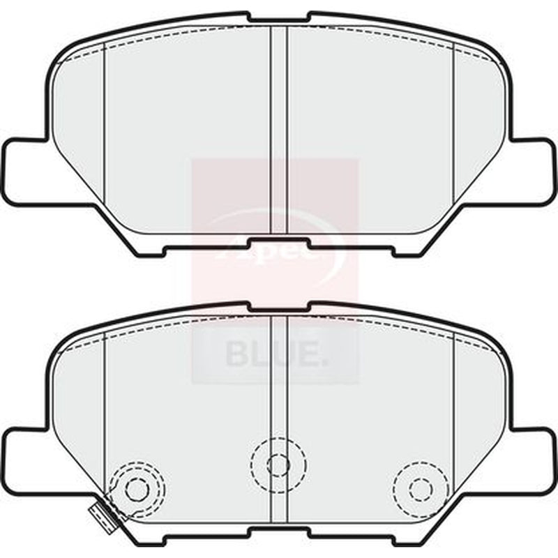 Apec Front & Rear Pads fits Mitsubishi Outlander III 2012-2022 2.0 2.2