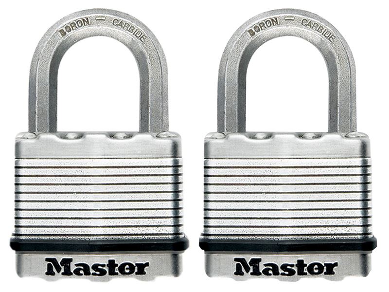 Master Lock Excell™ Laminated Steel 50mm Padlock - 25mm Shackle - Keyed Alike x 2 Master Lock - Dynamic Drive