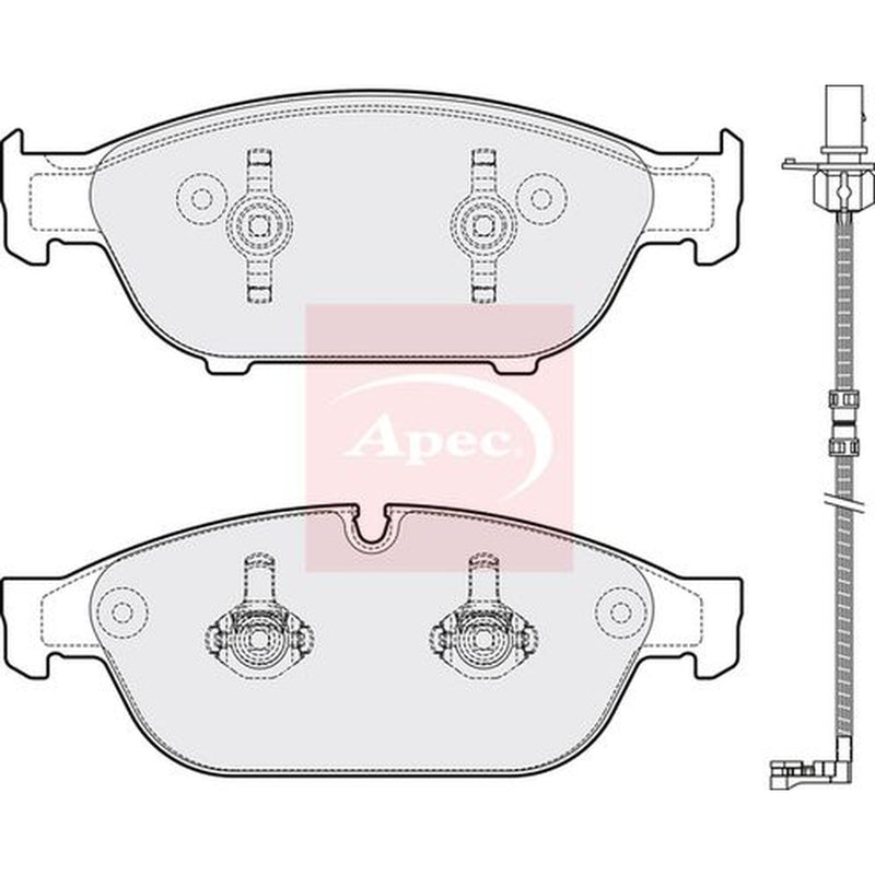 Apec Front Brake Pad Set fits Audi A8 D4 2010-2018 2.0 3.0