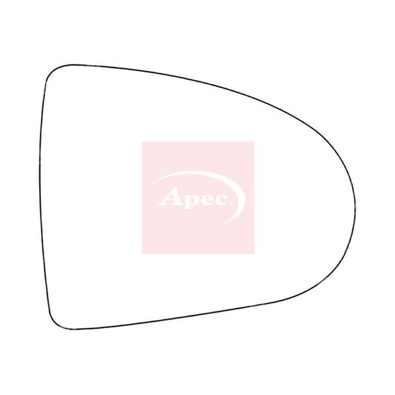 Apec Exterior Wing Mirror Glass Right fits Mitsubishi Colt Czc VI 2006-2009 1.5