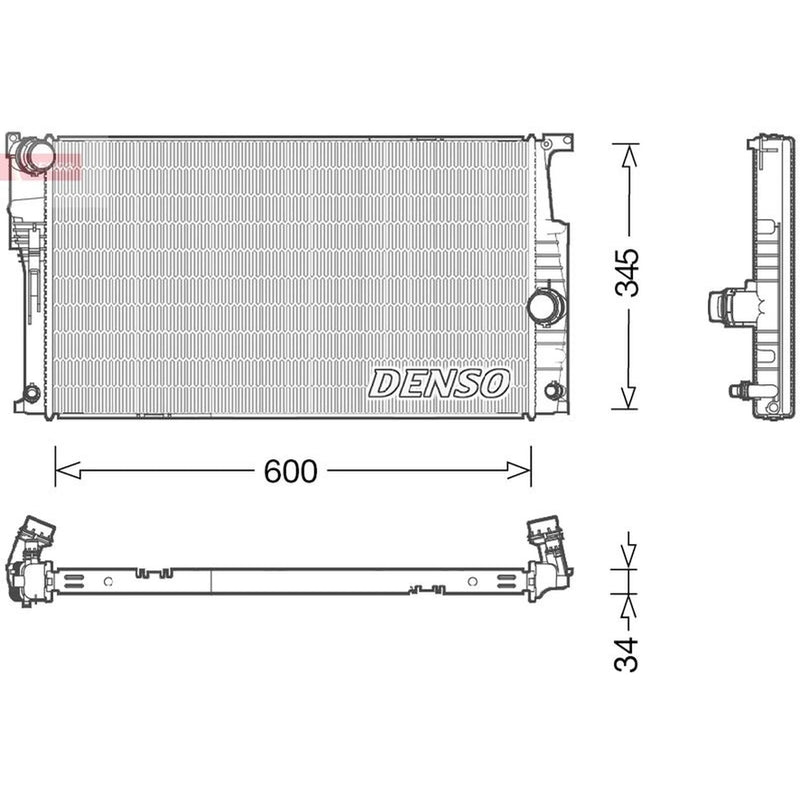 Denso Engine Radiator fits BMW 1 Sports Hatch 2011-2019