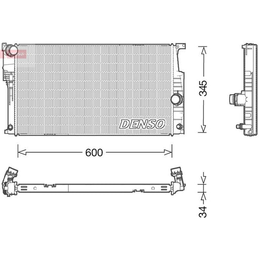 Denso Engine Radiator fits BMW 1 Sports Hatch 2011-2019