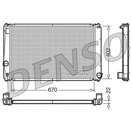 Denso Engine Radiator fits Toyota Alphard / Vellfire 2008-2014 2.4