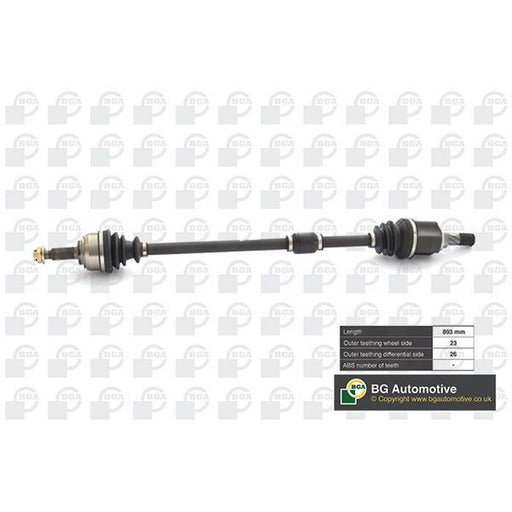 BGA CV Drive Shaft Driveshaft Front Right fits Nissan Micra C+C III 2005-2010