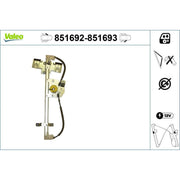 Valeo Electric Window Regulator Lifter Left Front 851692