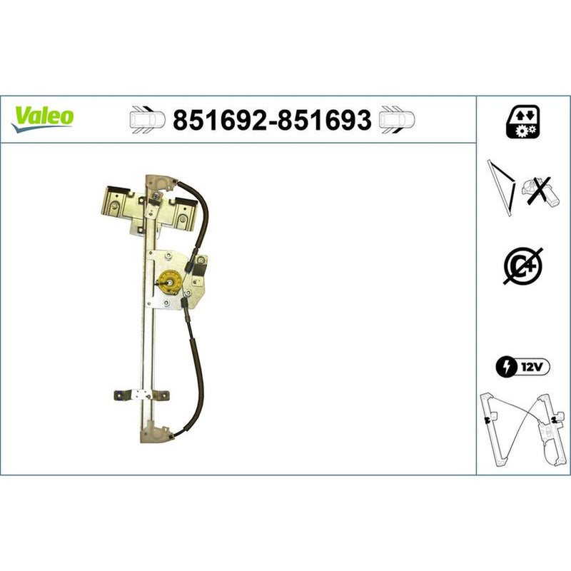 Valeo Electric Window Regulator Lifter Left Front 851692