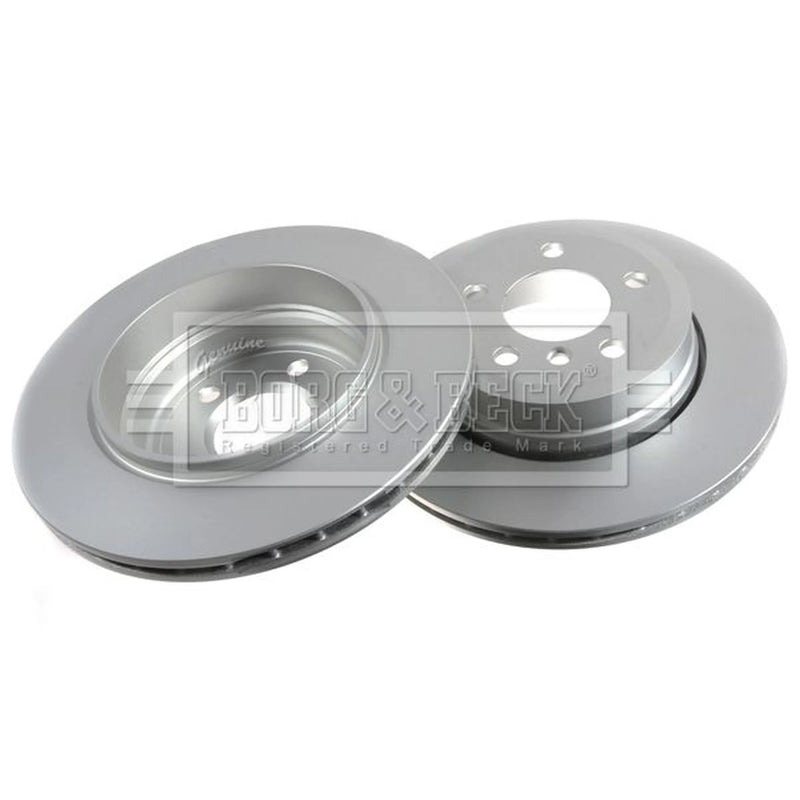 Borg & Beck Rear Brake Vented Discs & Pads fits BMW X3 2003-2011 2.0 2.5 3.0
