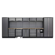 Superline Pro Superline PRO Storage System with Wood Worktop 4.9m APMSSTACK01W Superline Pro - Dynamic Drive