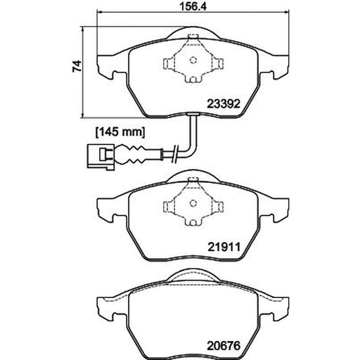 Mintex Front Brake Externally Vented Discs & Pads fits Seat Ibiza 2003-2004 1.9