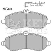 Key Parts 4 x Front Brake Pad Set fits Citroën Dispatch II 2007-2016 1.6 2.0
