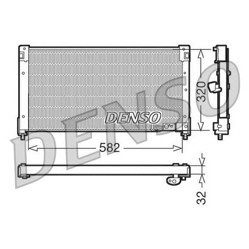 Denso Air Conditioning Condenser fits Honda Accord 1993-1998 1.8 2.0 2.2 2.3