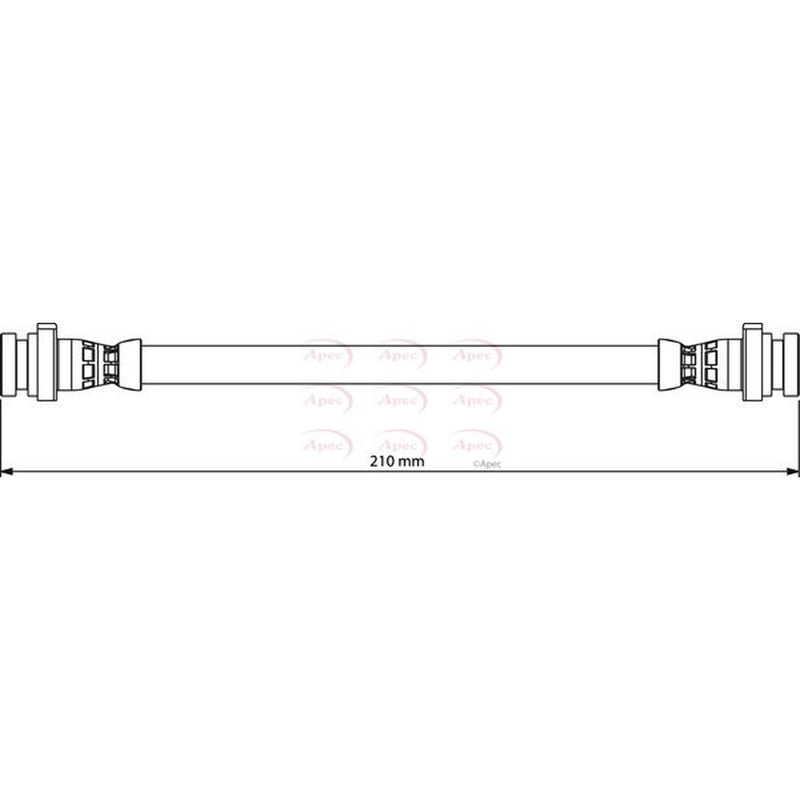 Apec Brake Hydraulic Hose Line Rear fits Nissan X-Trail 2014 on