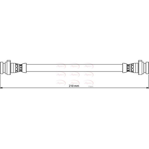 Apec Brake Hydraulic Hose Line Rear fits Nissan X-Trail 2014 on