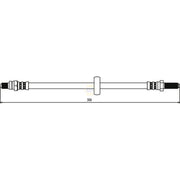 NAPA Brake Hydraulic Hose Line Rear Left fits Ford Escort 1985-1990