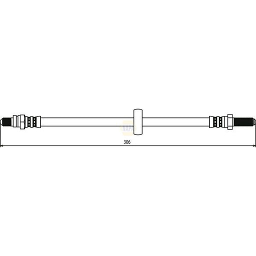 NAPA Brake Hydraulic Hose Line Rear Left NBH1377