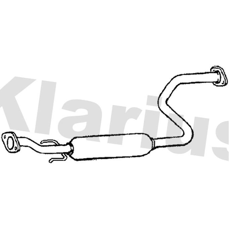 Klarius Box With Centre Pipe Centre fits MG Zs 2001-2005