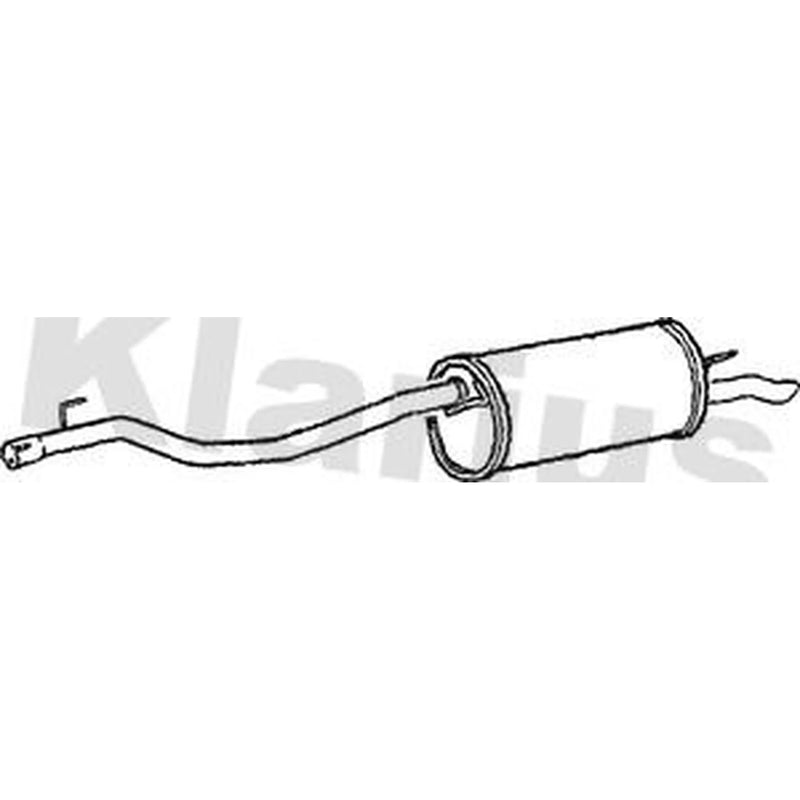 Klarius Box With Tail Pipe Rear fits VW Transporter 1990-2003 2.0 2.5 2.8