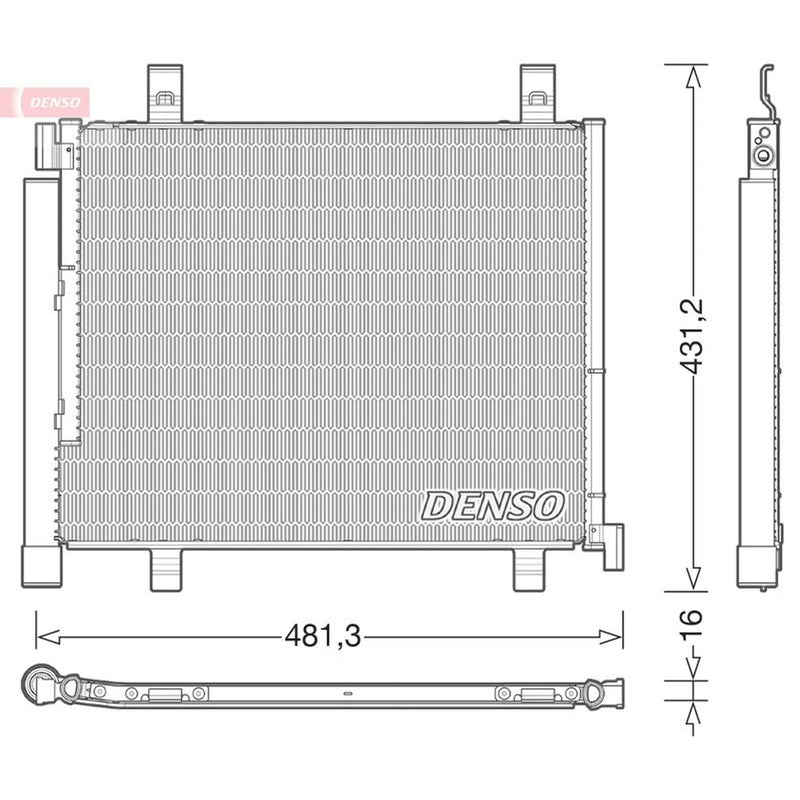Denso Air Conditioning Condenser fits Seat Mii 2011-2020 1.0