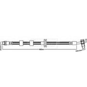 Borg & Beck Brake Hydraulic Hose Line Front Right BBH8526