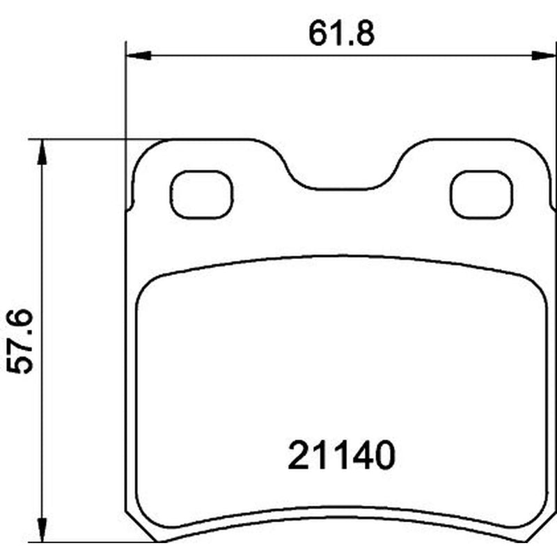 DON Rear Brake Pad Set fits Opel Astra F 1991-2001 1.4 1.6 1.7 1.8 2.0