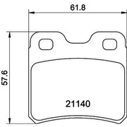 Mintex Rear Brake Pad Set fits Opel Astra F 1991-2001 1.4 1.6 1.7 1.8 2.0