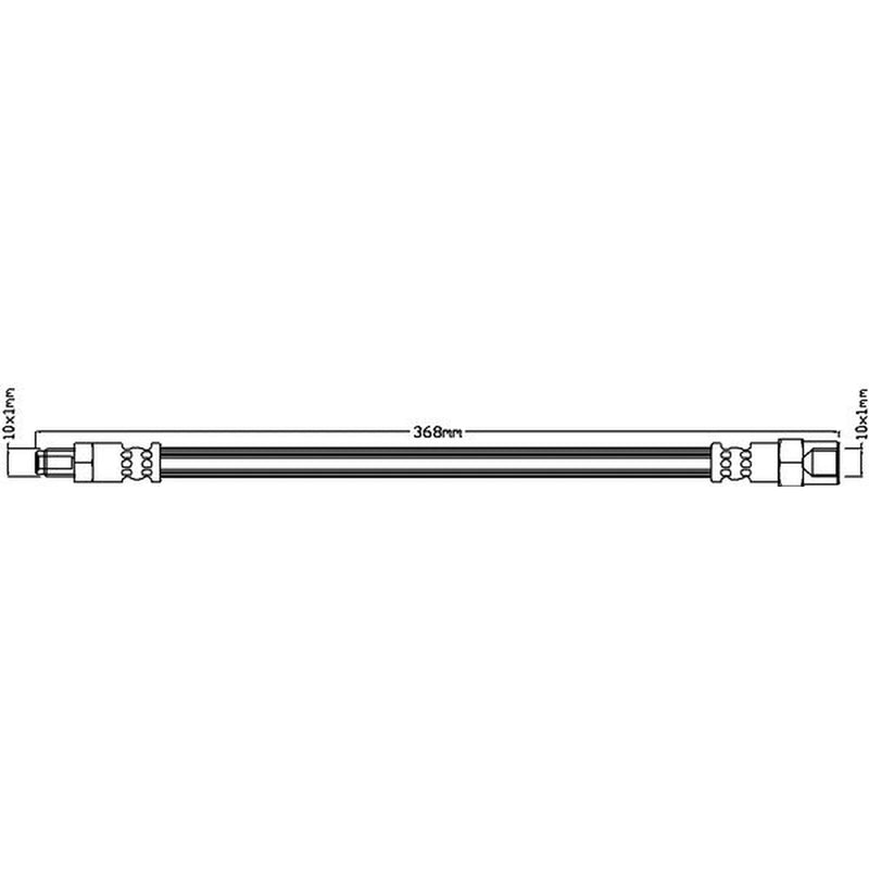 Juratek Brake Hydraulic Hose Line Front fits Mercedes-Benz 123 1976-1985