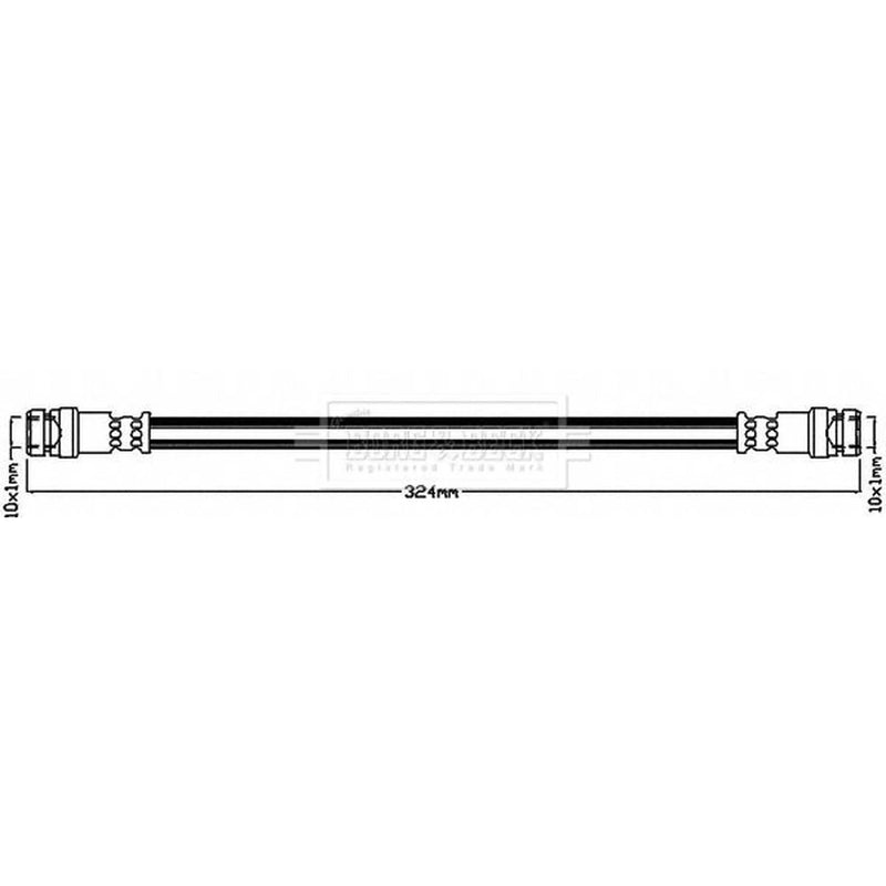 Borg & Beck Brake Hydraulic Hose Line Rear Right BBH8660