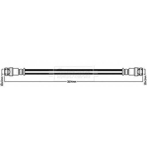 Borg & Beck Brake Hydraulic Hose Line Rear Right BBH8660