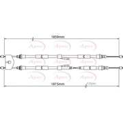 Apec Handbrake Cable Right Rear CAB1507
