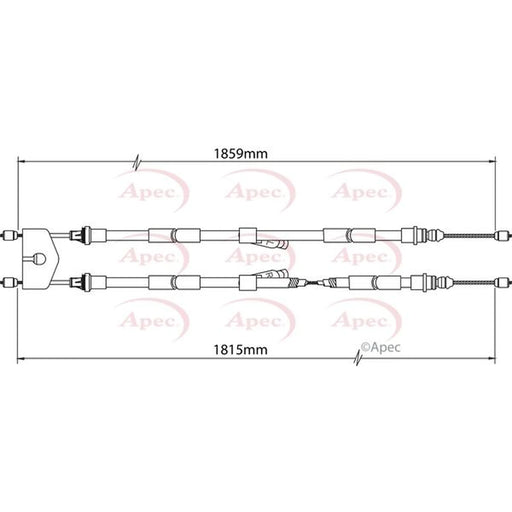Apec Handbrake Cable Right Rear CAB1507