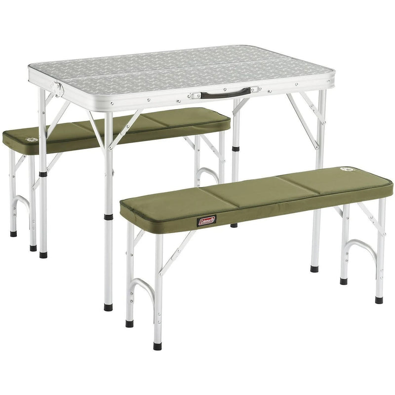 Coleman Pack Away Table with 2 Benches for 4 Persons
