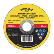 Sealey Multipurpose Cutting Disc115 x 1.6 x22mm MCB115 Sealey - Dynamic Drive
