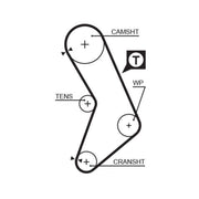 Gates Timing Belt Kit with Rollers fits Fiat Doblo 2001 on 1.2