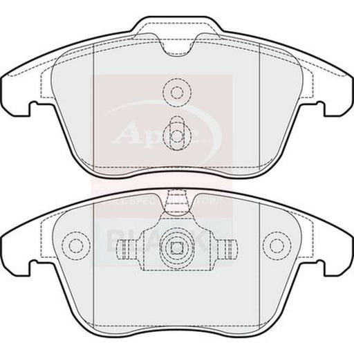 Apec Black Front Brake Pad Set fits Ford Galaxy 2006-2015 2.0