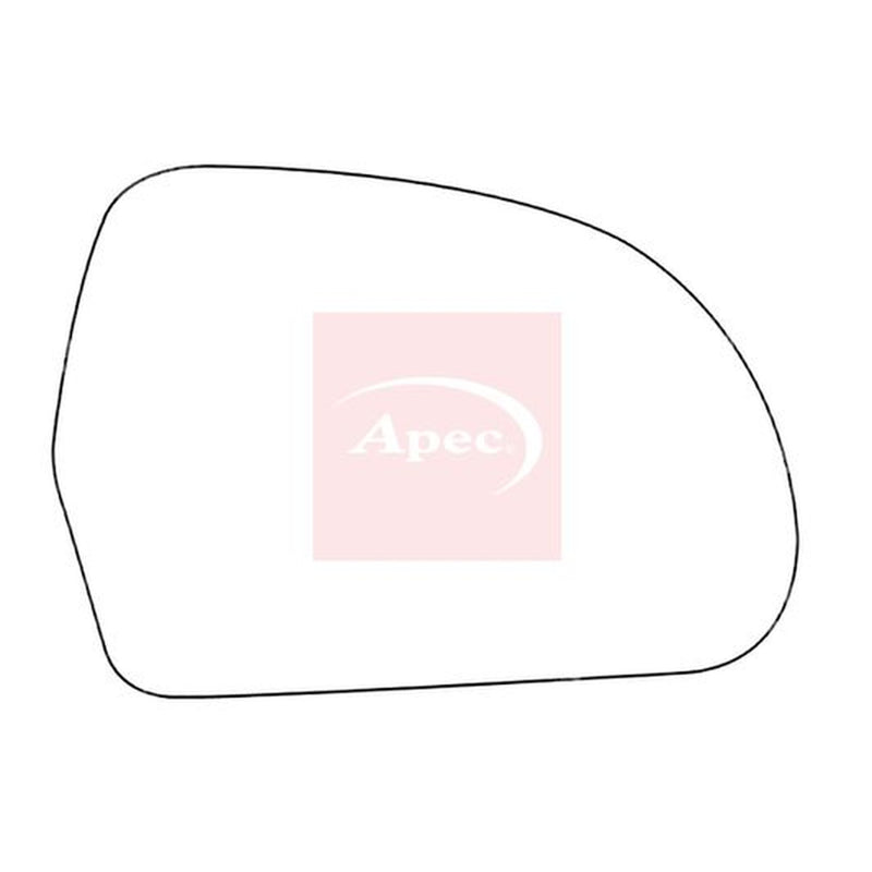 Apec Exterior Wing Mirror Glass Right fits Audi A3 2003-2013 1.4 1.6 1.8 1.9 2.0
