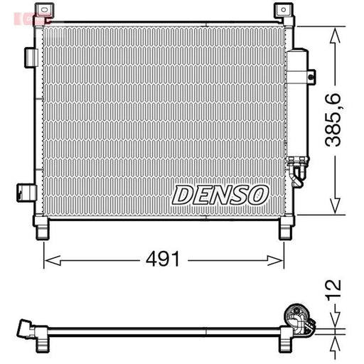 Denso Air Conditioning Condenser fits Nissan Note 2012-2016 1.2