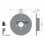 Textar 2 x Solid Rear Brake Discs 92164303-x2