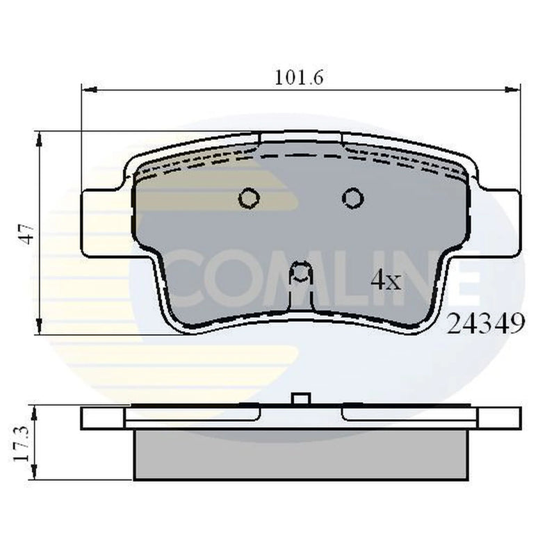 Comline Rear Brake Solid Discs & Pads fits Vauxhall Corsa 2019 on