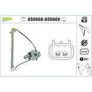 Valeo Electric Window Regulator Lifter Right Front 850669