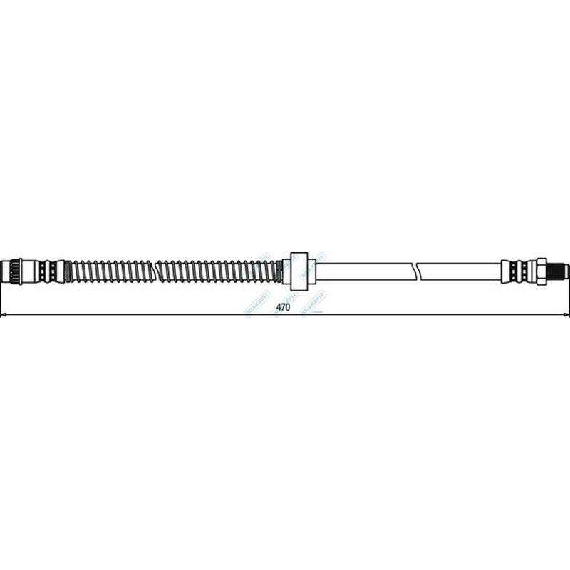 Apec Brake Hydraulic Hose Line Front fits Citroën Berlingo First 1996-2011