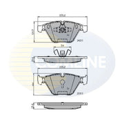 Comline Front & Rear Brake Discs & Pads fits BMW 3 2004-2013