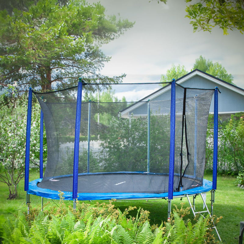 Dellonda 12ft Heavy-Duty Outdoor Trampoline with Safety Enclosure Net Dellonda - Dynamic Drive