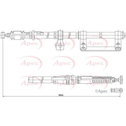 Apec Handbrake Cable Left Rear fits Kia Carens I 2000-2007 1.6 1.8 2.0