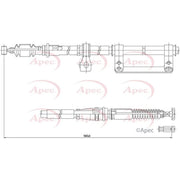 Apec Handbrake Cable Left Rear CAB1249