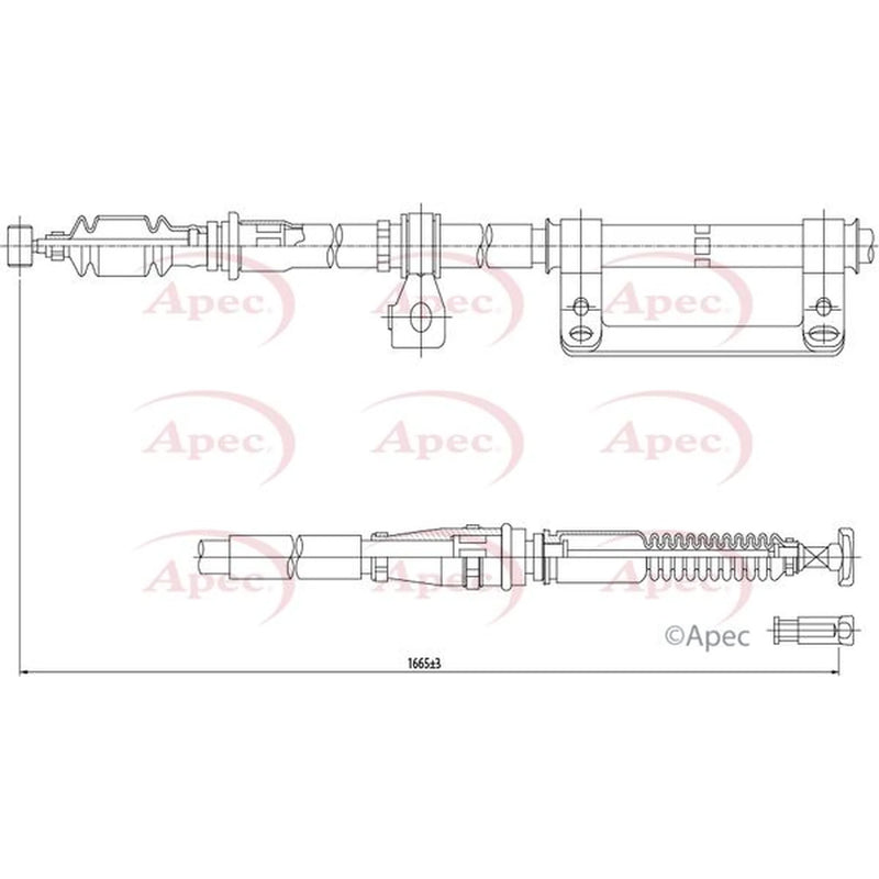 Apec Handbrake Cable Left Rear CAB1249