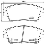 DON Front Brake Pad Set fits Hyundai Tucson 2015-2023 1.6 2.0