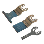 Sealey Multi-Tool Universal Cutting Blade Set 3pc SMTC3 Sealey - Dynamic Drive
