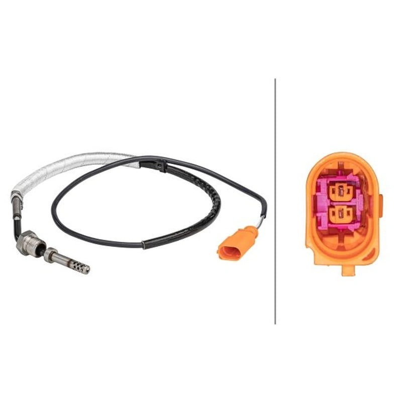 Hella Exhaust Gas Temperature Sensor after soot particulate fi fits Seat Cordoba